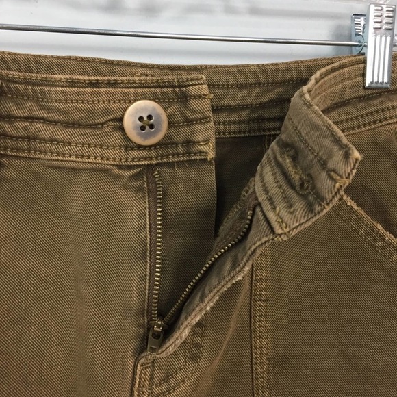 WE the Free Antique Brass Distressed Mini Skirt Size 25 High Waisted Pockets - Picture 6 of 12